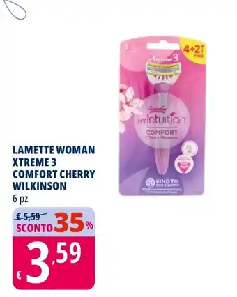 Tigros Lamette woman xtreme 3 comfort cherry WILKINSON offerta