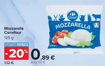 Carrefour Mozzarella Carrefour offerta