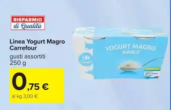 Carrefour Linea Yogurt Magro Carrefour offerta