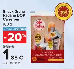 Carrefour Snack Grana Padano DOP Carrefour offerta