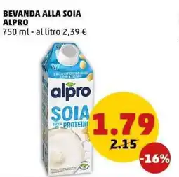 PENNY Bevanda alla soia alpro offerta