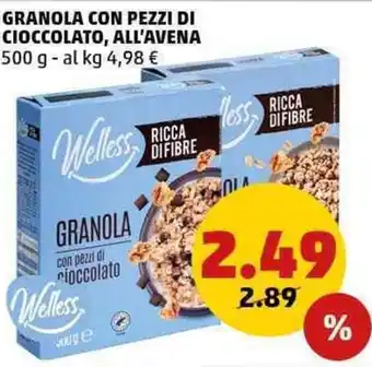 PENNY Granola con pezzi di cioccolato, all'avena offerta