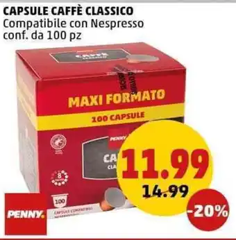 PENNY Capsule caffè classico offerta