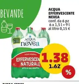 PENNY Acqua effervescente nevea offerta