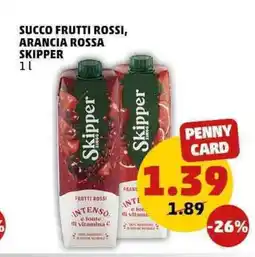 PENNY Succo frutti rossi, arancia rossa SKIPPER offerta