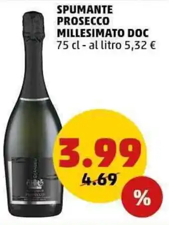 PENNY Spumante prosecco millesimato doc offerta