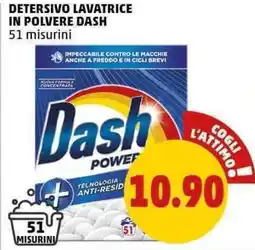 PENNY Detersivo lavatrice in polvere dash 51 misurini offerta