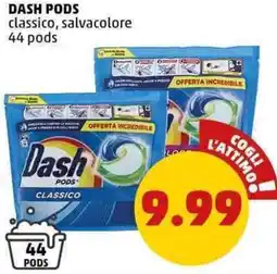 PENNY Dash pods classico, salvacolore 44 pods offerta