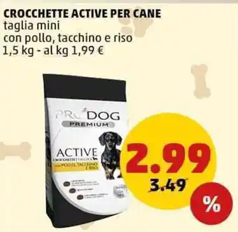 PENNY Crocchette active per cane offerta