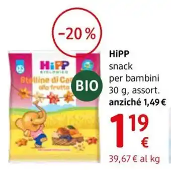 dm drogerie markt HiPP snack per bambini offerta