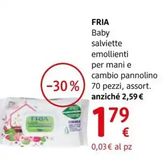 dm drogerie markt FRIA Baby salviette emollienti per mani e cambio pannolino offerta