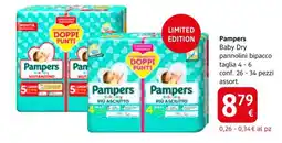 dm drogerie markt Pampers Baby Dry pannolini bipacco offerta