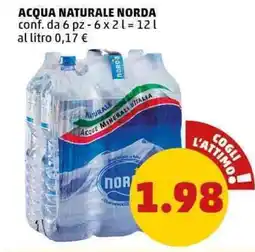 PENNY Acqua naturale norda offerta