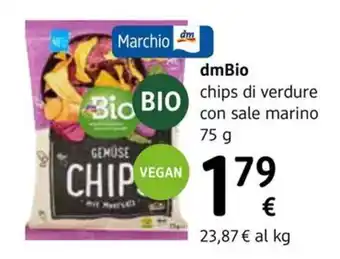 dm drogerie markt dmBio chips di verdure con sale marino offerta