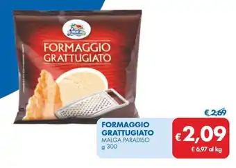 MD Discount Formaggio grattugiato MALGA PARADISO offerta