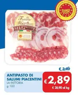 MD Discount Antipasto di salumi piacentini LA FATTORIA offerta