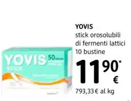 dm drogerie markt YOVIS stick orosolubili di fermenti lattici 10 bustine offerta