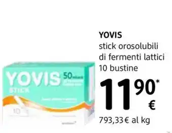 dm drogerie markt YOVIS stick orosolubili di fermenti lattici 10 bustine offerta