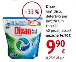 dm drogerie markt Dixan 4in1 Discs detersivo per lavatrice in capsule offerta