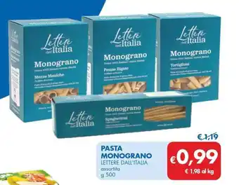 MD Discount Pasta monograno LETTERE DALL'ITALIA offerta