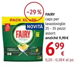 dm drogerie markt FAIRY caps per lavastoviglie offerta