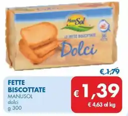 MD Discount Fette biscottate MANUSOL offerta