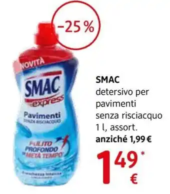 dm drogerie markt SMAC detersivo per pavimenti senza risciacquo offerta