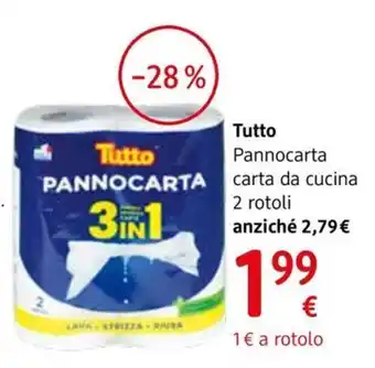 dm drogerie markt Tutto Pannocarta carta da cucina 2 rotoli offerta