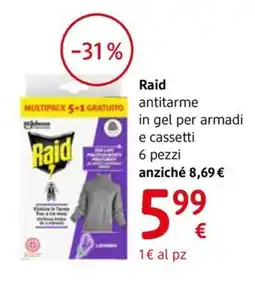 dm drogerie markt Raid antitarme in gel per armadi e cassetti offerta