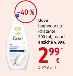 dm drogerie markt Dove bagnodoccia idratante offerta