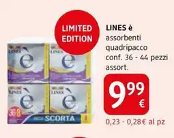 dm drogerie markt LINES è assorbenti quadripacco offerta