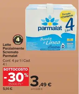 Carrefour Market Latte Parzialmente Scremato Parmalat offerta