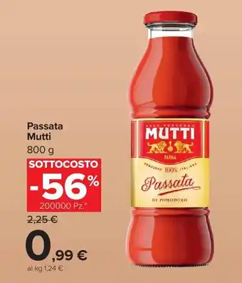 Carrefour Market Passata Mutti offerta