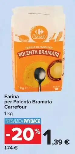 Carrefour Market Farina per Polenta Bramata Carrefour offerta