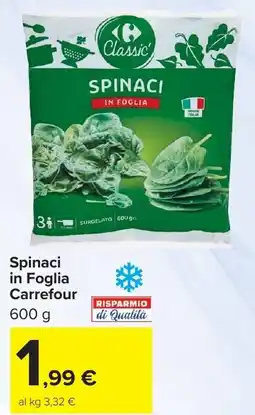 Carrefour Market Spinaci in Foglia Carrefour offerta