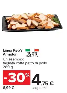 Carrefour Market Linea Keb's Amadori offerta