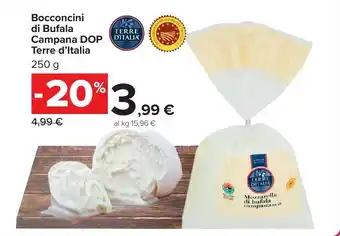 Carrefour Market Bocconcini di Bufala Campana DOP Terre d'Italia 250 g offerta