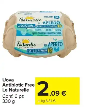 Carrefour Market Uova Antibiotic Free Le Naturelle offerta