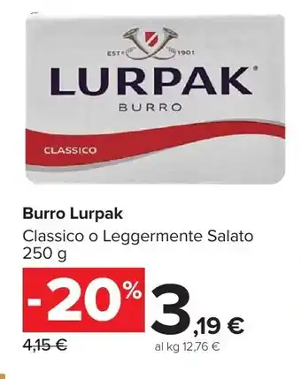 Carrefour Market Burro Lurpak offerta