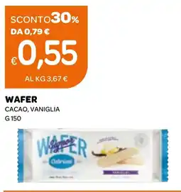 Ekom Wafer cacao, vaniglia offerta