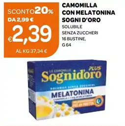 Ekom Camomilla con melatonina  SOGNI D'ORO offerta