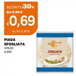 Ekom Piada sfogliata 3 pezzi offerta