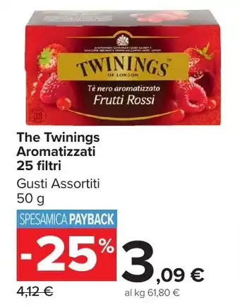 Carrefour Market The Twinings Aromatizzati 25 filtri offerta