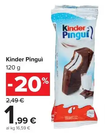 Carrefour Market Kinder Pinguì offerta