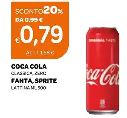 Ekom Coca cola classica, zero fanta, sprite lattina offerta