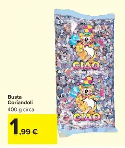 Carrefour Market Busta Coriandoli offerta