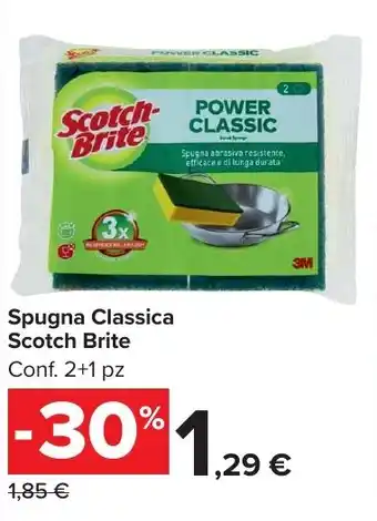 Carrefour Market Spugna Classica Scotch Brite offerta