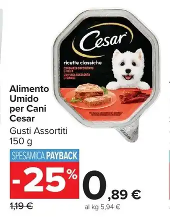 Carrefour Market Alimento Umido per Cani Cesar offerta