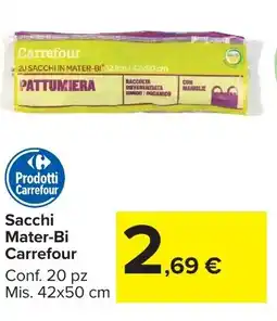 Carrefour Market Sacchi Mater-Bi Carrefour offerta