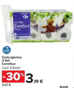 Carrefour Market Carta Igienica 3 Veli Carrefour offerta